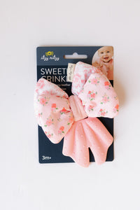 bow crinkle toy - pink