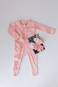 bow crinkle toy - pink
