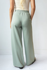 mode, wide leg sweat pants