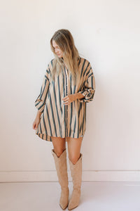 anna oversized striped shirt/dress