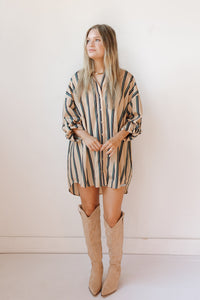 anna oversized striped shirt/dress