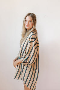 anna oversized striped shirt/dress