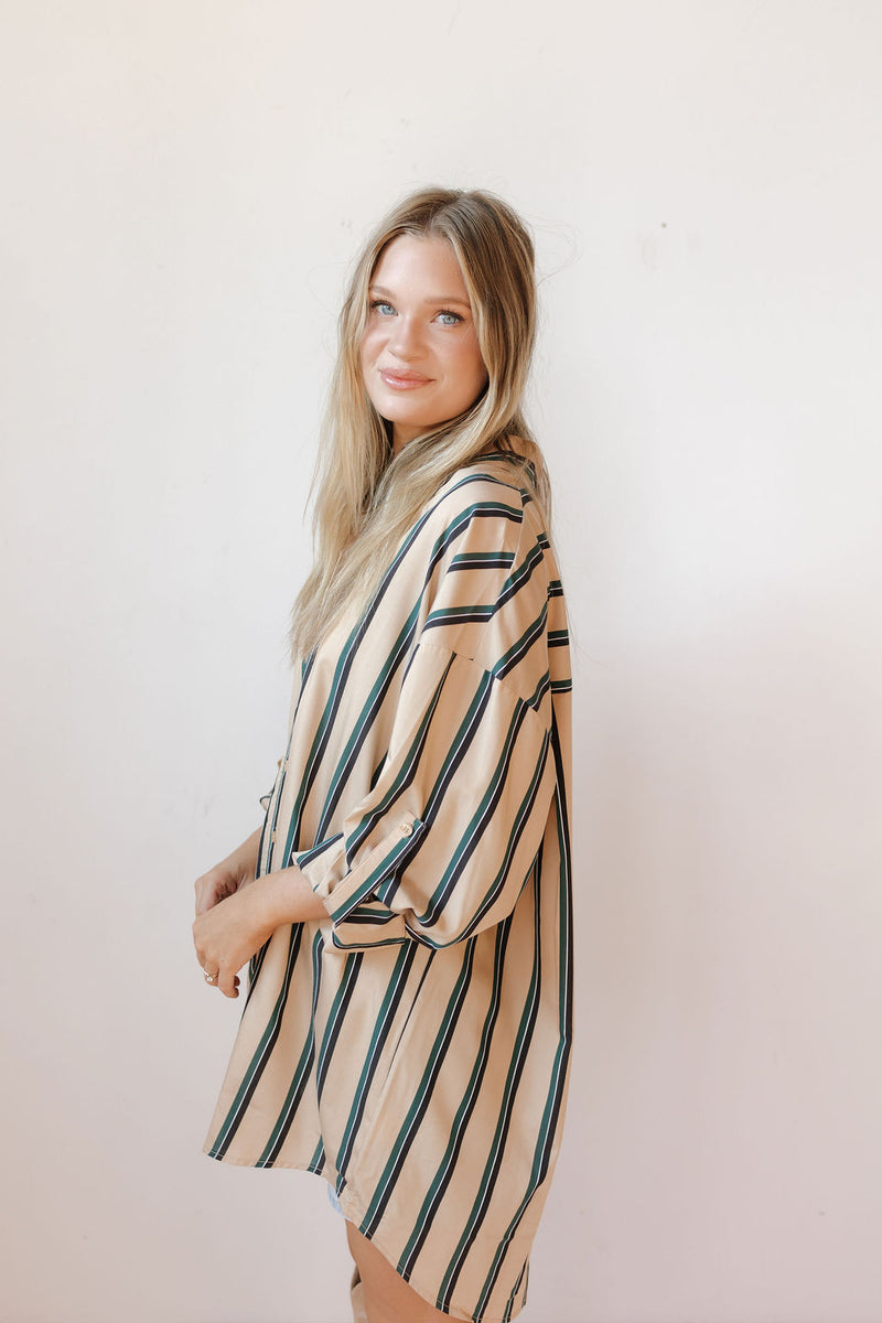anna oversized striped shirt/dress