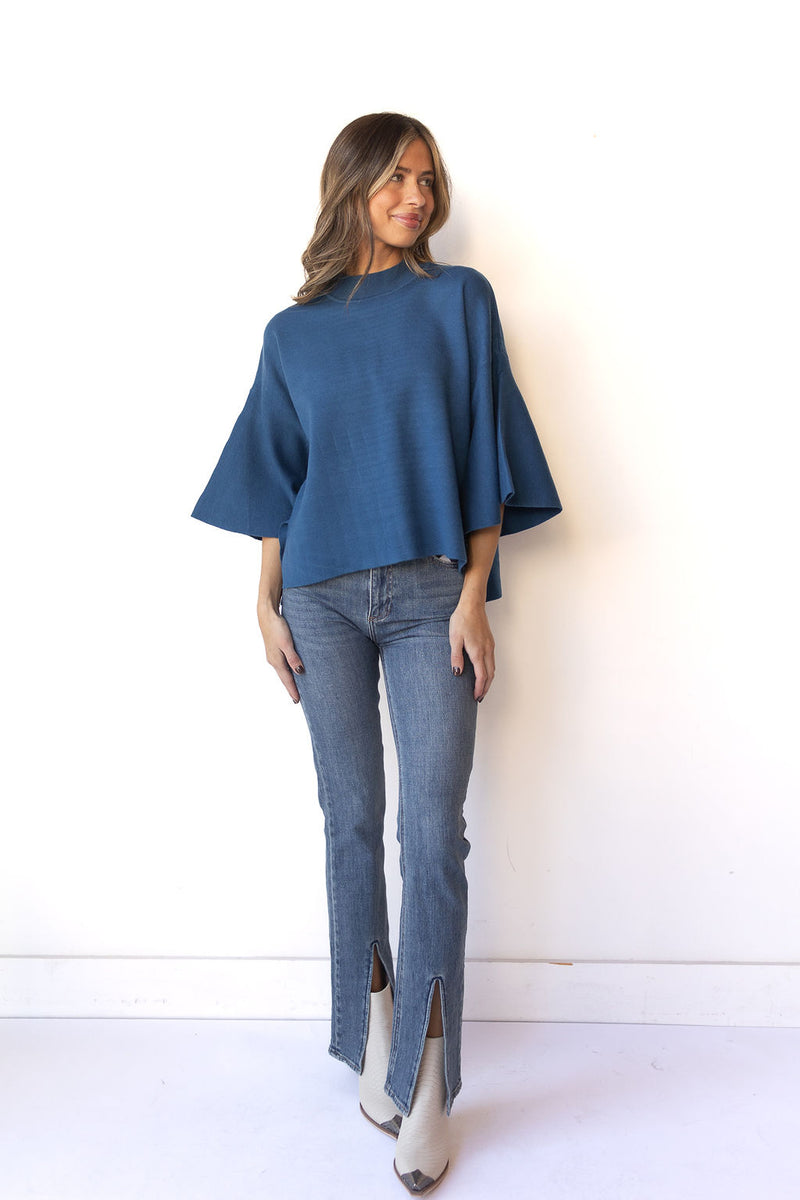 mode, harlow bell sleeve sweater