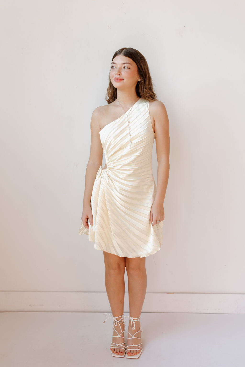 gisele pleated dress