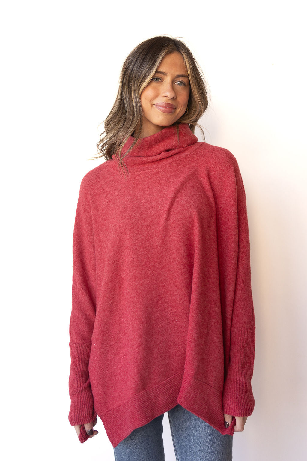 mode, aveline cowl neck sweater
