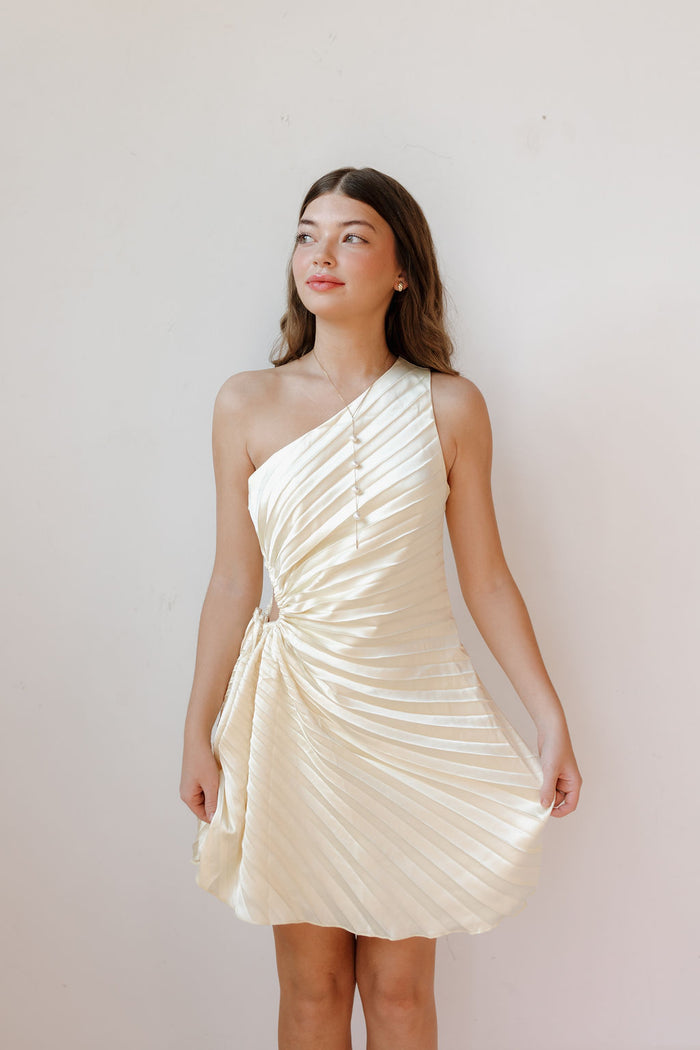 gisele pleated dress