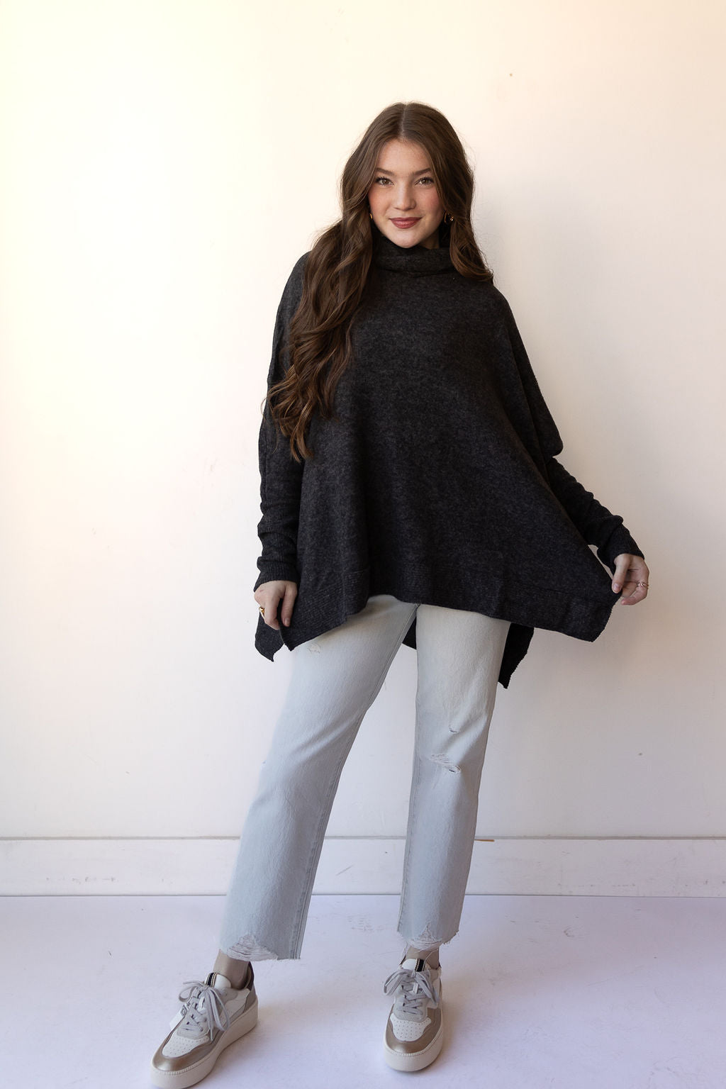 mode, aveline cowl neck sweater