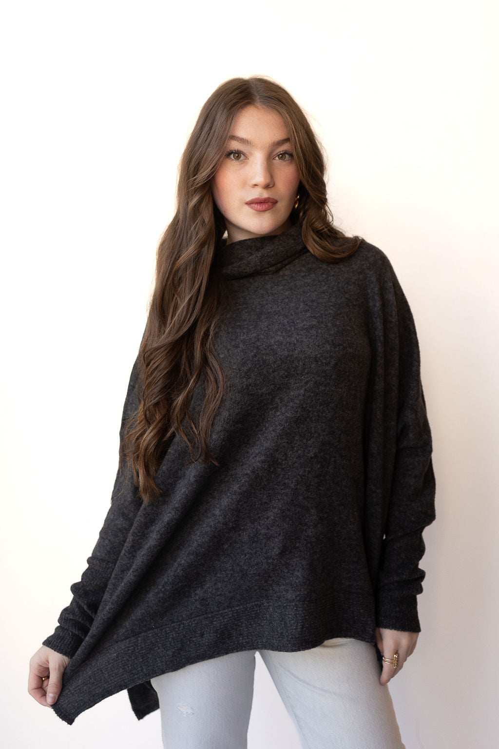 mode, aveline cowl neck sweater