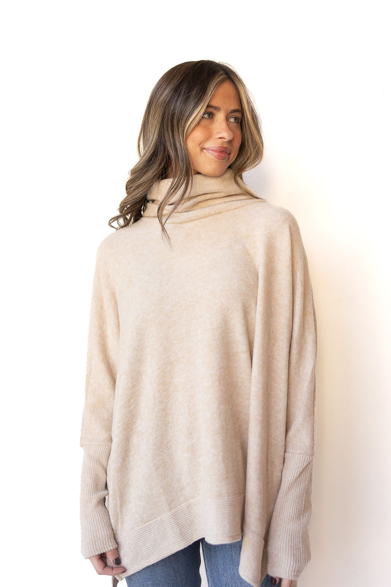 mode, aveline cowl neck sweater