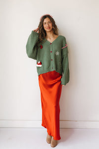 noel satin maxi skirt