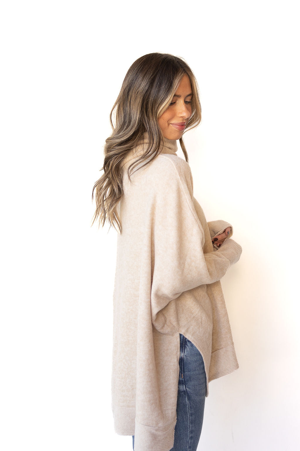 mode, aveline cowl neck sweater