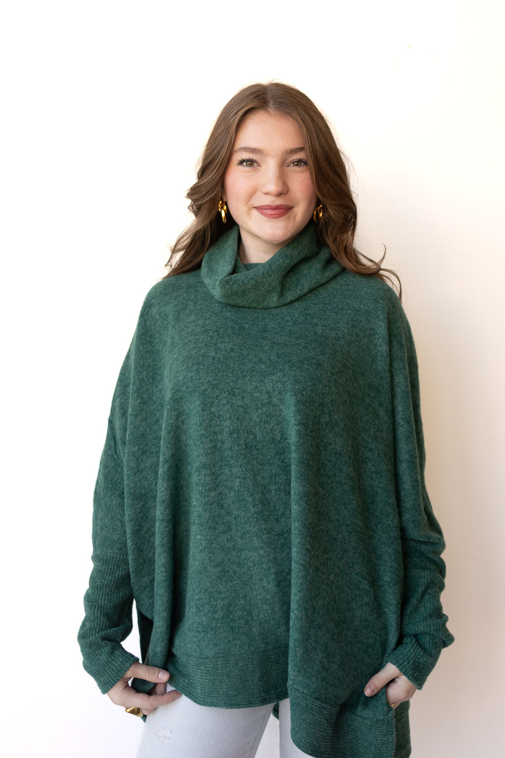 mode, aveline cowl neck sweater