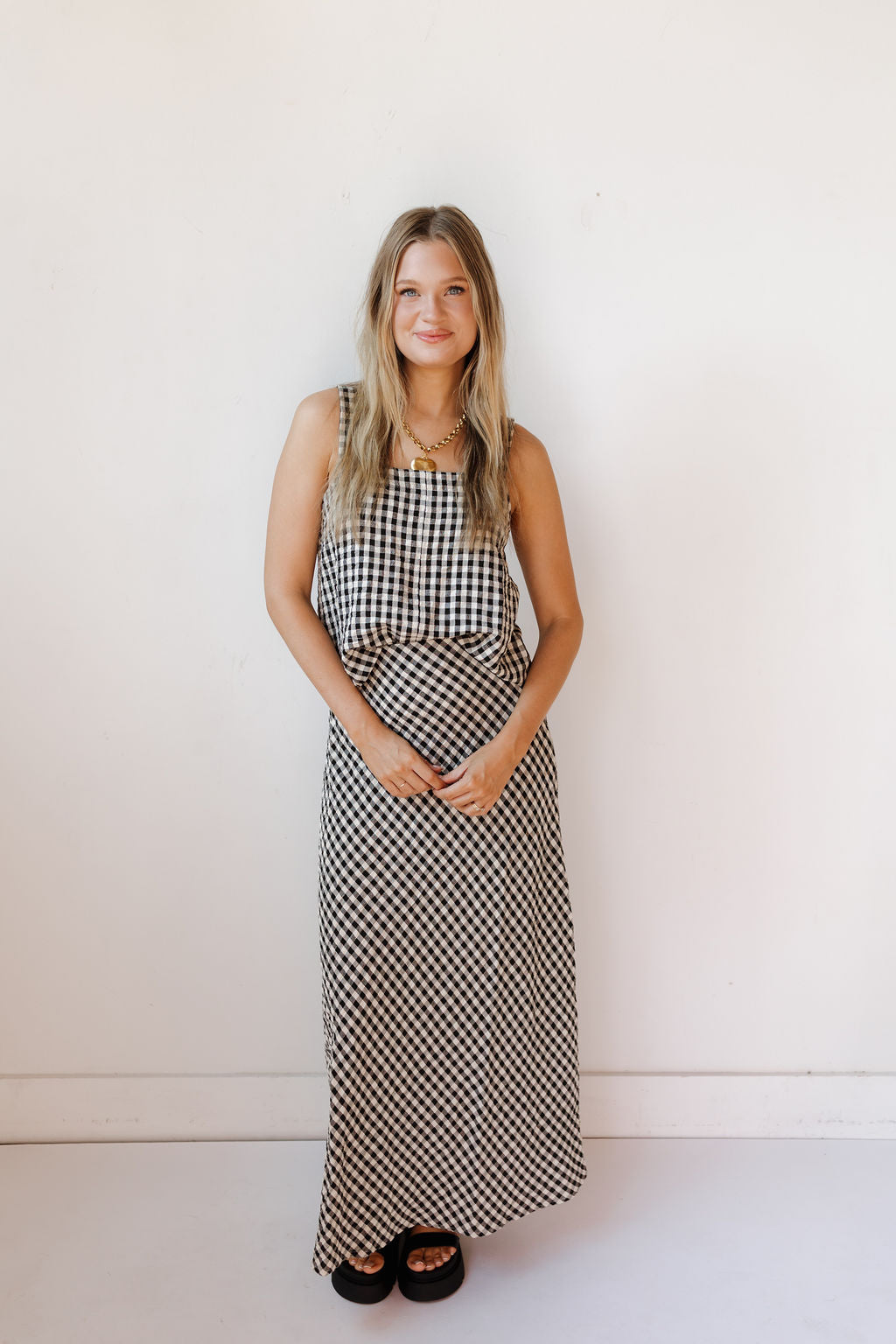 itzel gingham top