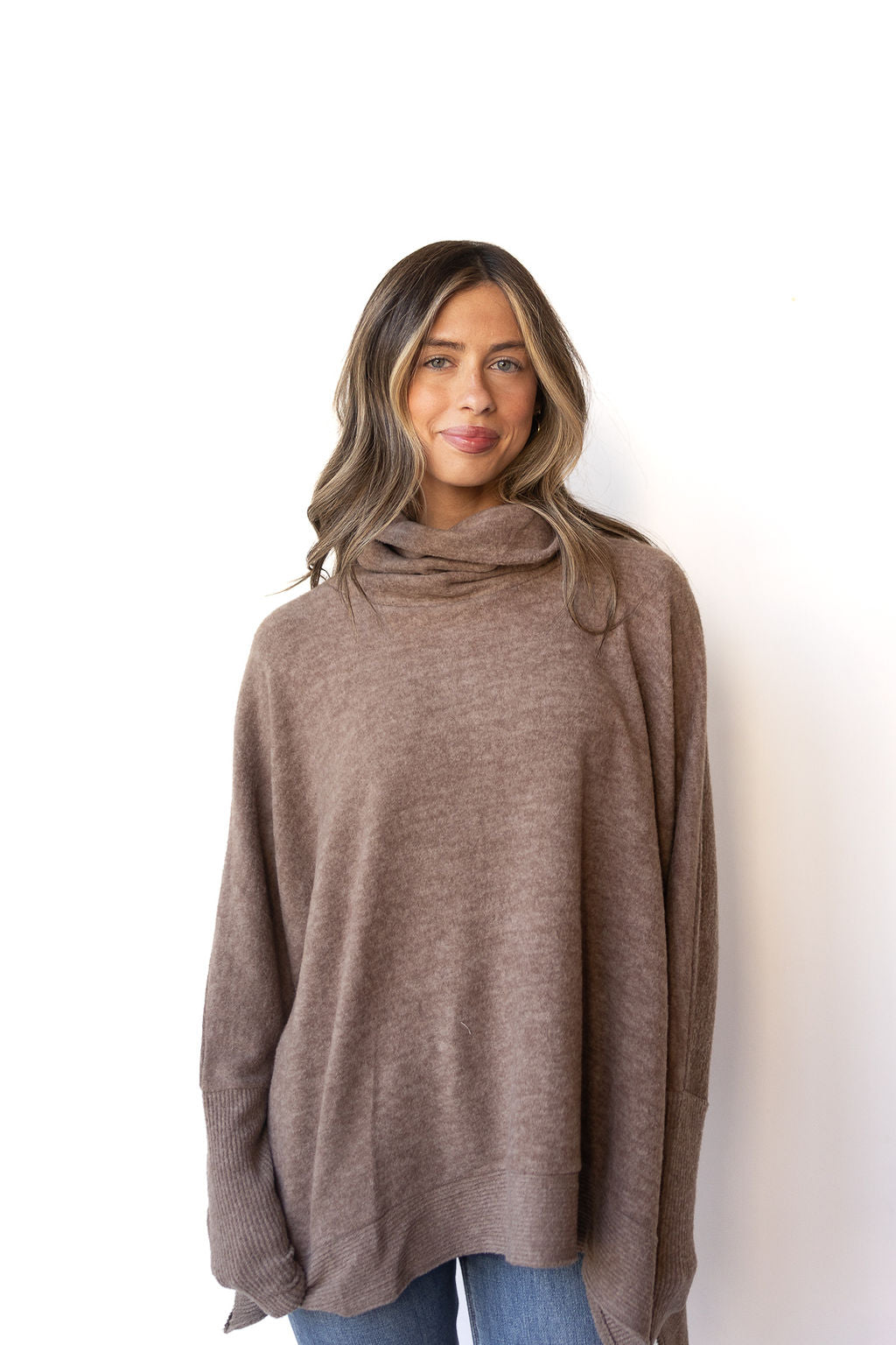 mode, aveline cowl neck sweater