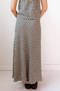 itzel gingham maxi skirt
