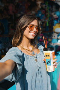 star shine two tone necklace