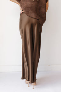 noel satin maxi skirt