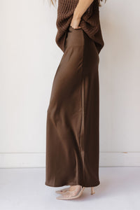 noel satin maxi skirt