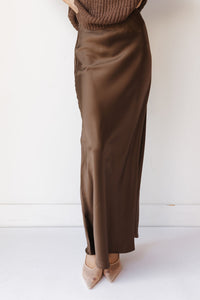 noel satin maxi skirt