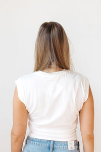 molly ruched side tank top