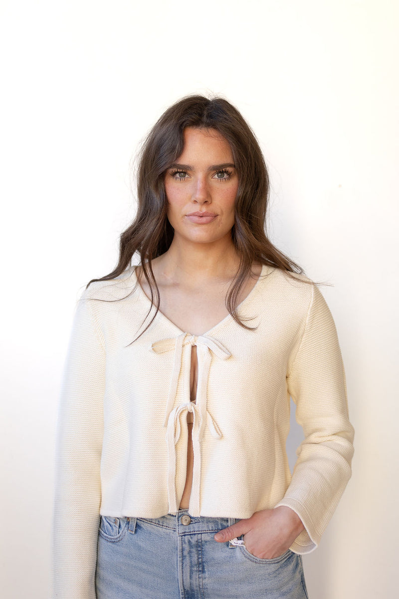 tied with love sweater