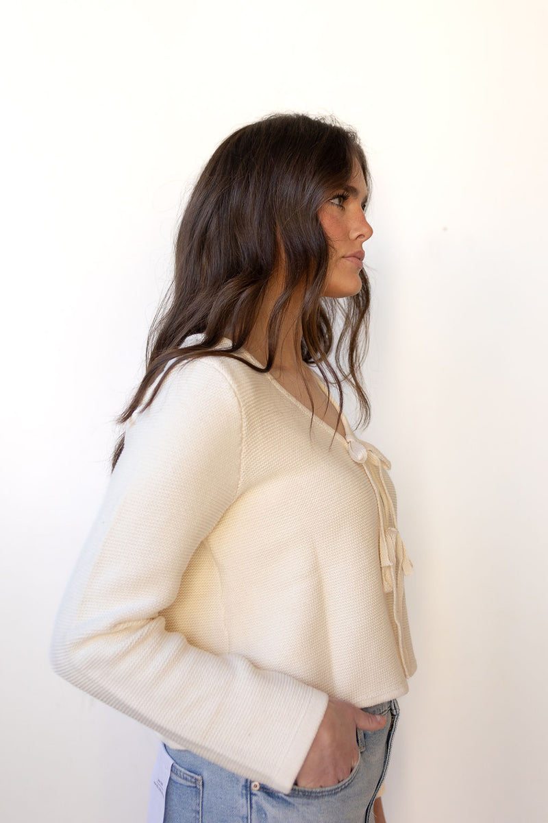 tied with love sweater