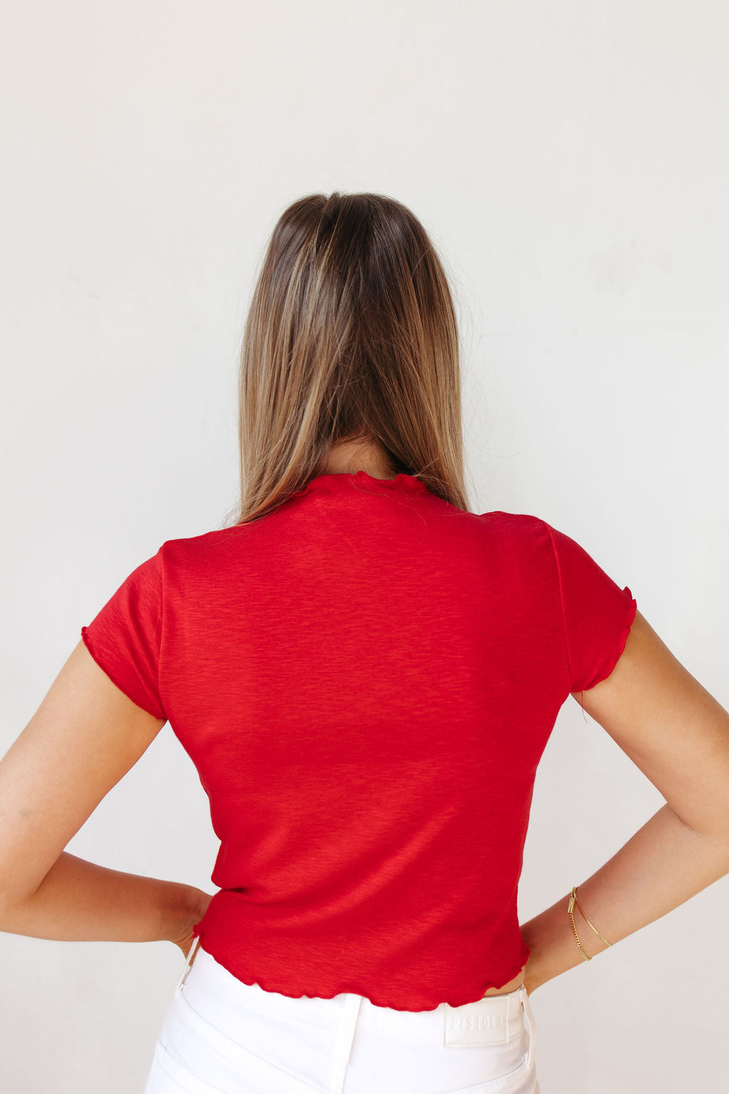 simple ruffle tee