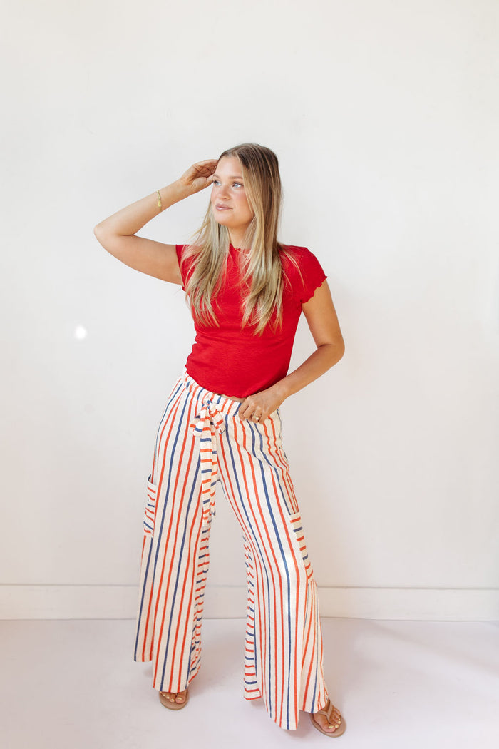 kirby striped wide leg pants