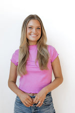 simple ruffle tee