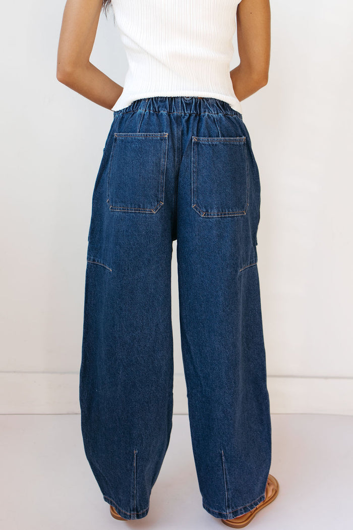 maeva barrel jeans with tie