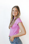 simple ruffle tee
