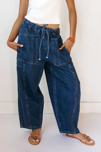 maeva barrel jeans with tie