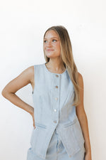 sloane denim vest