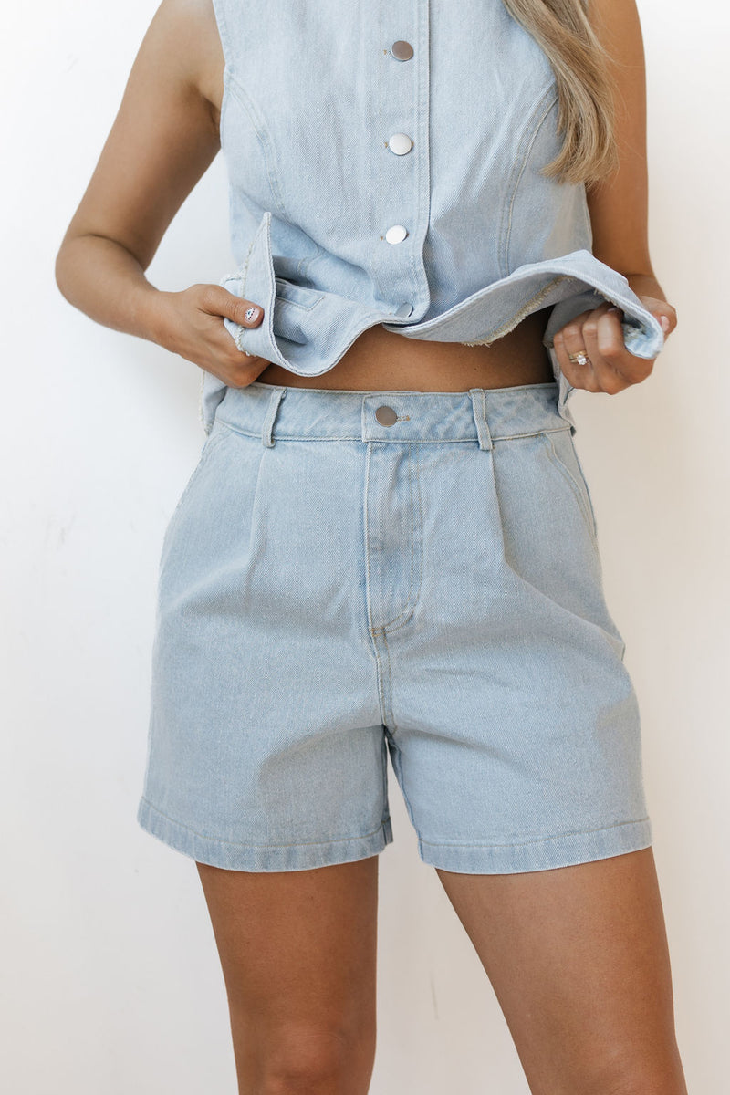 sloane denim shorts