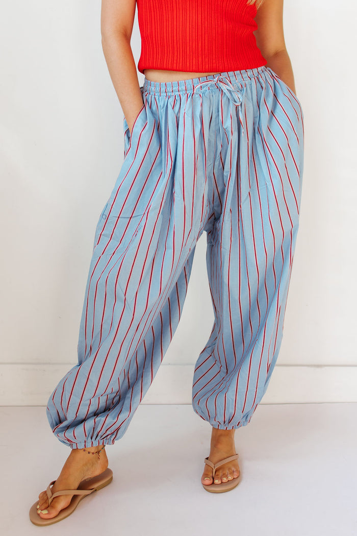 lainey striped balloon pants