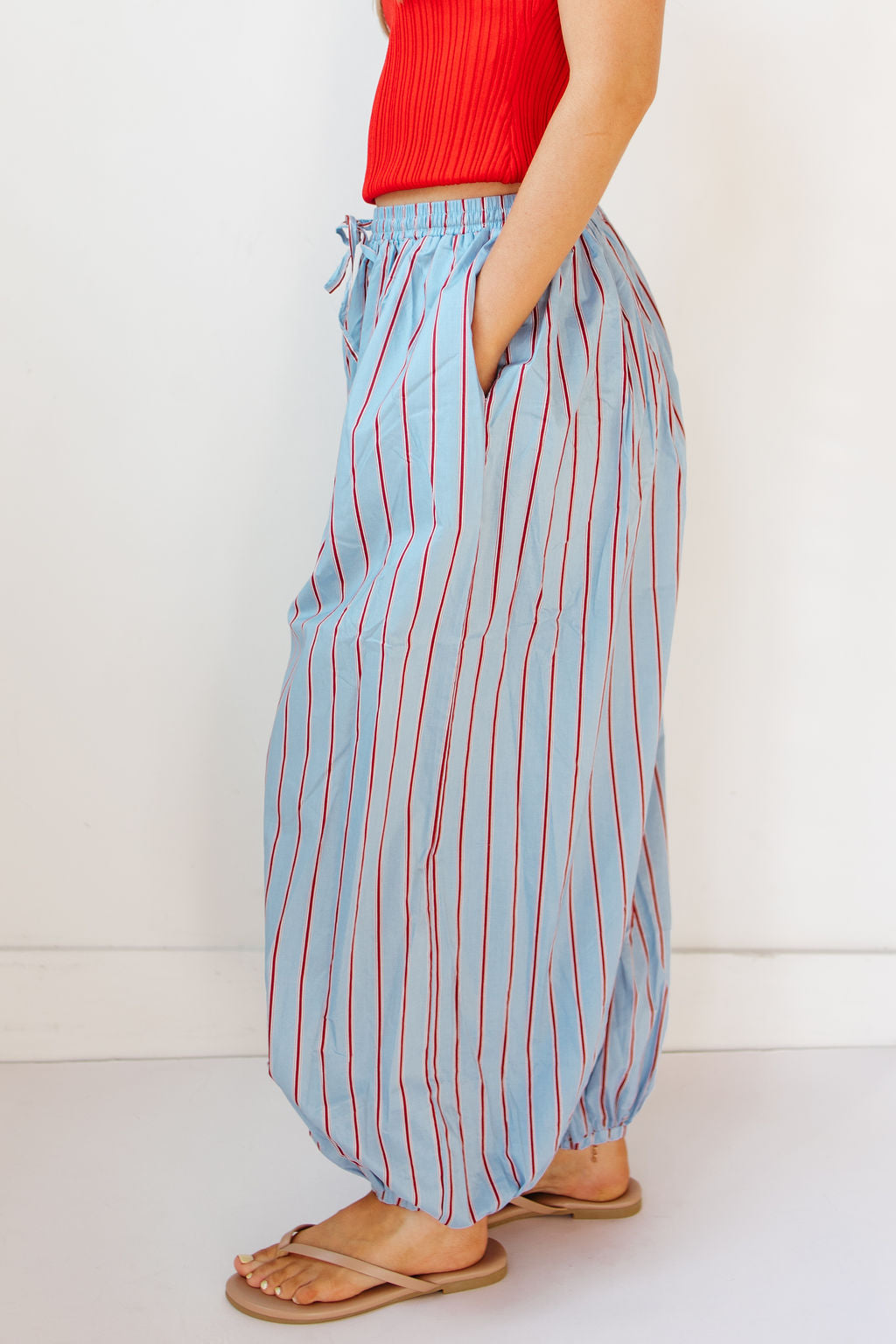 lainey striped balloon pants