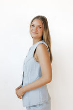 sloane denim vest