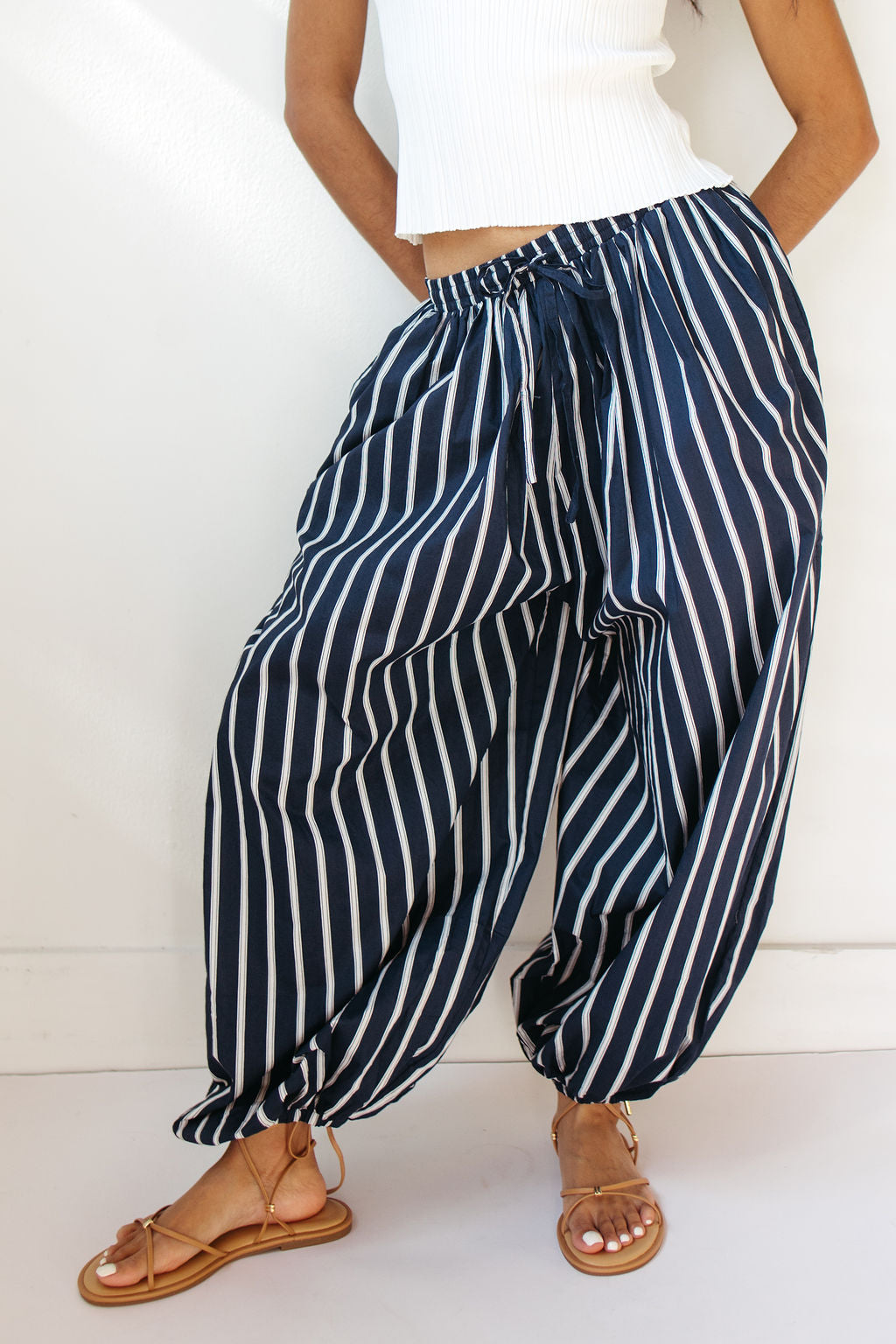 lainey striped balloon pants