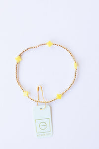signature cross small gold pattern 2mm bead bracelet