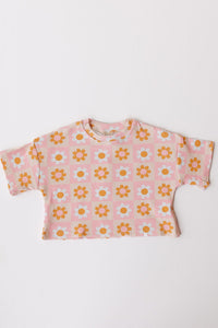 retro daisy short set