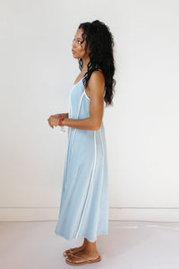 leia linen midi dress