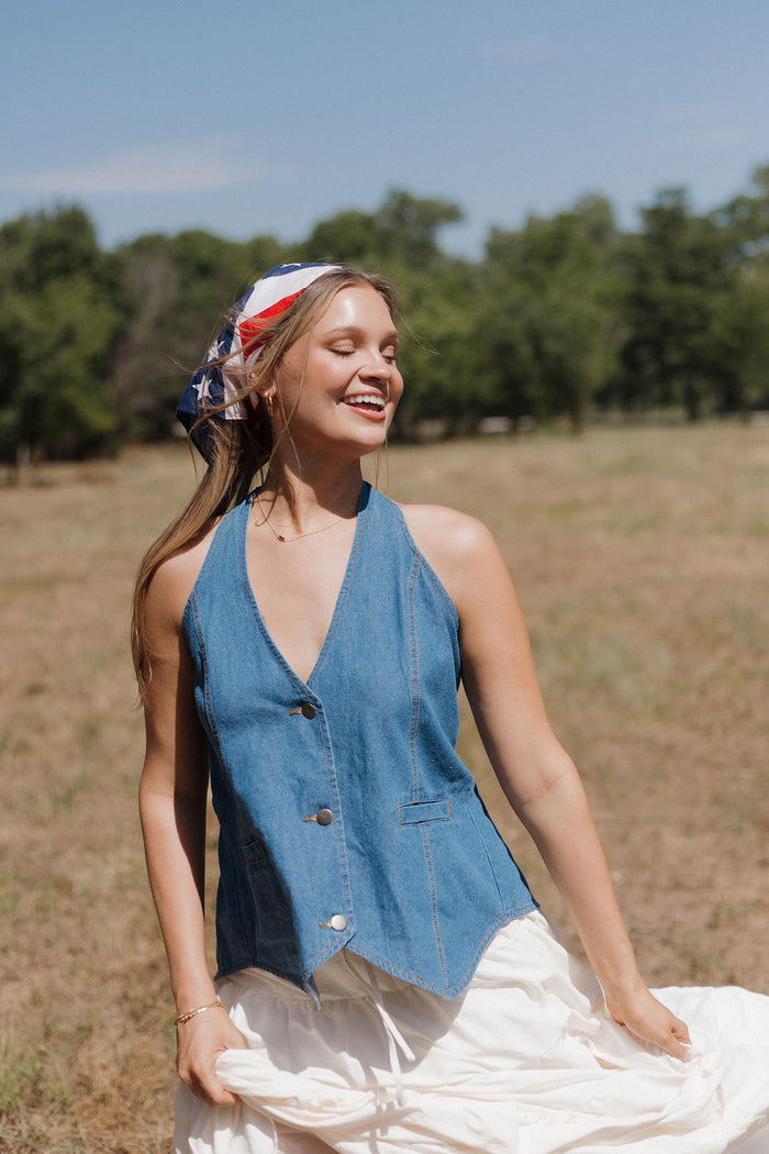 all american girl flag bandana