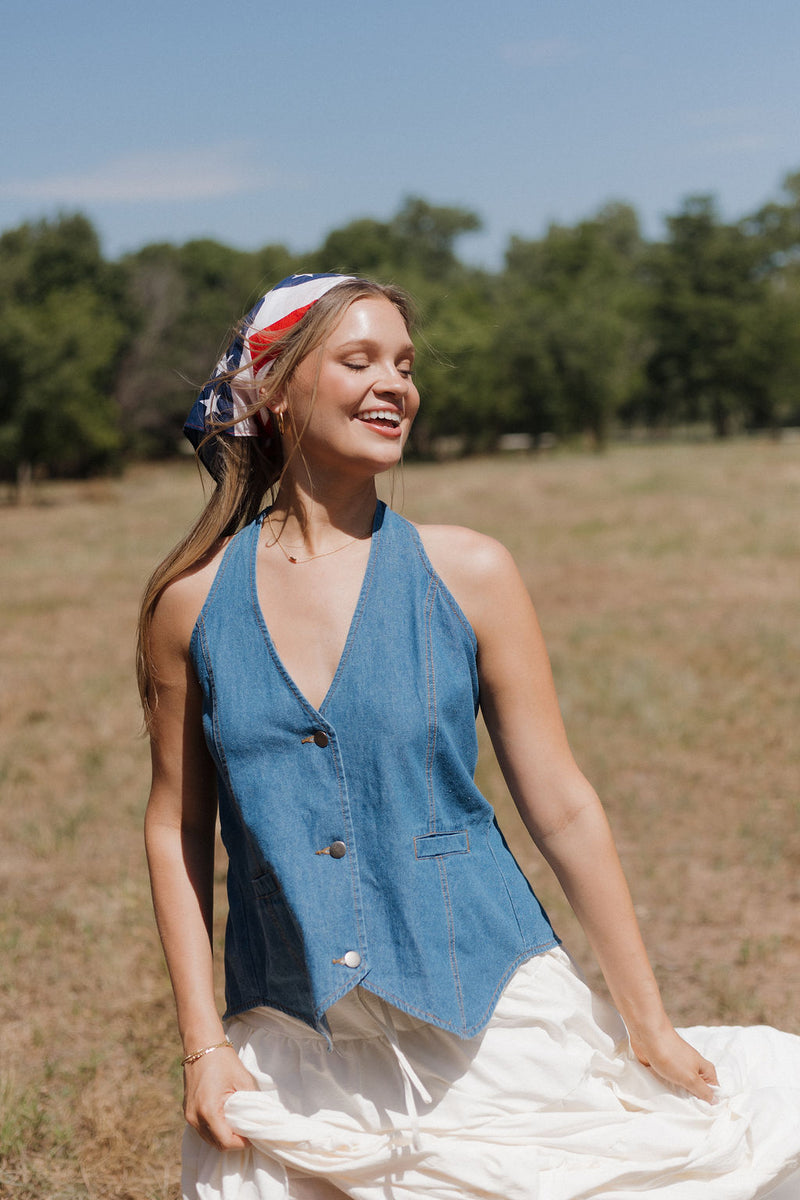 all american girl flag bandana