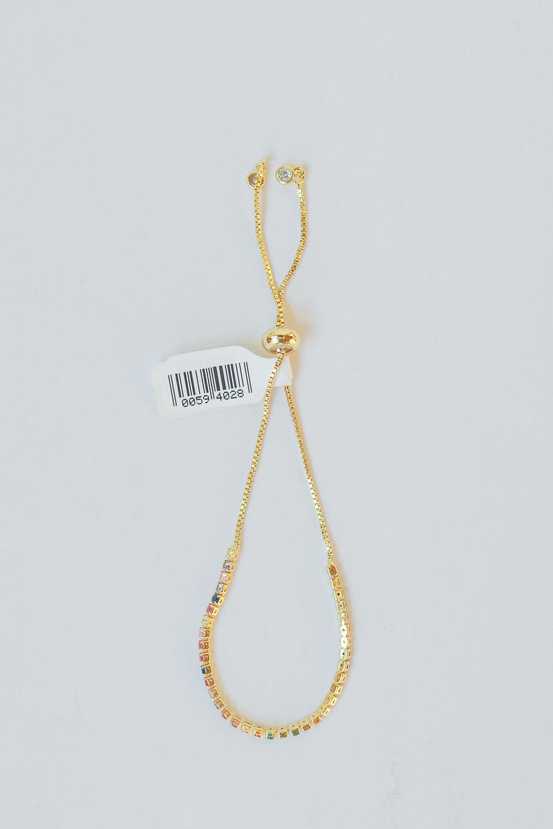 mode, rainbow gem bracelet