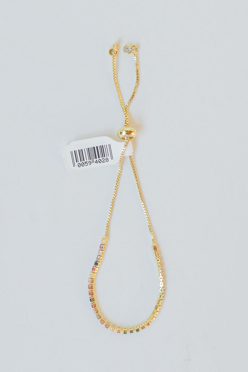 mode, rainbow gem bracelet