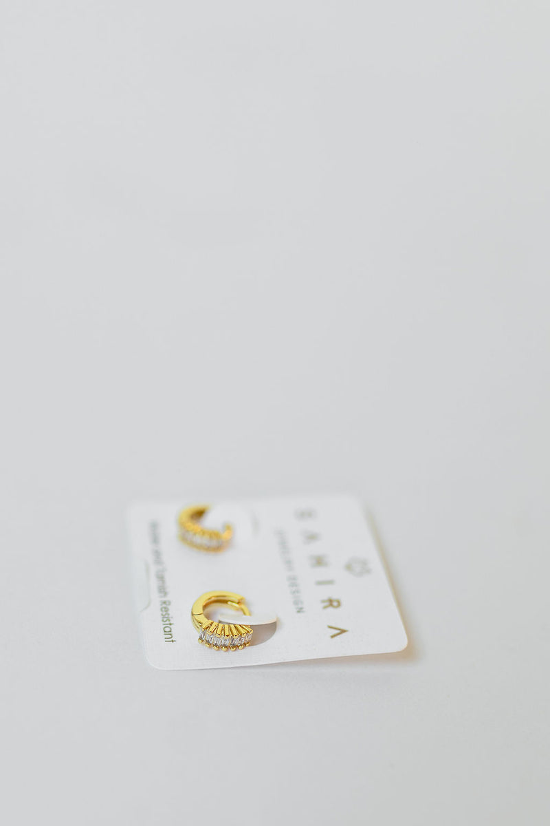 mode, viola cz huggies - gold