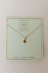 16" necklace gold - respect gold charm