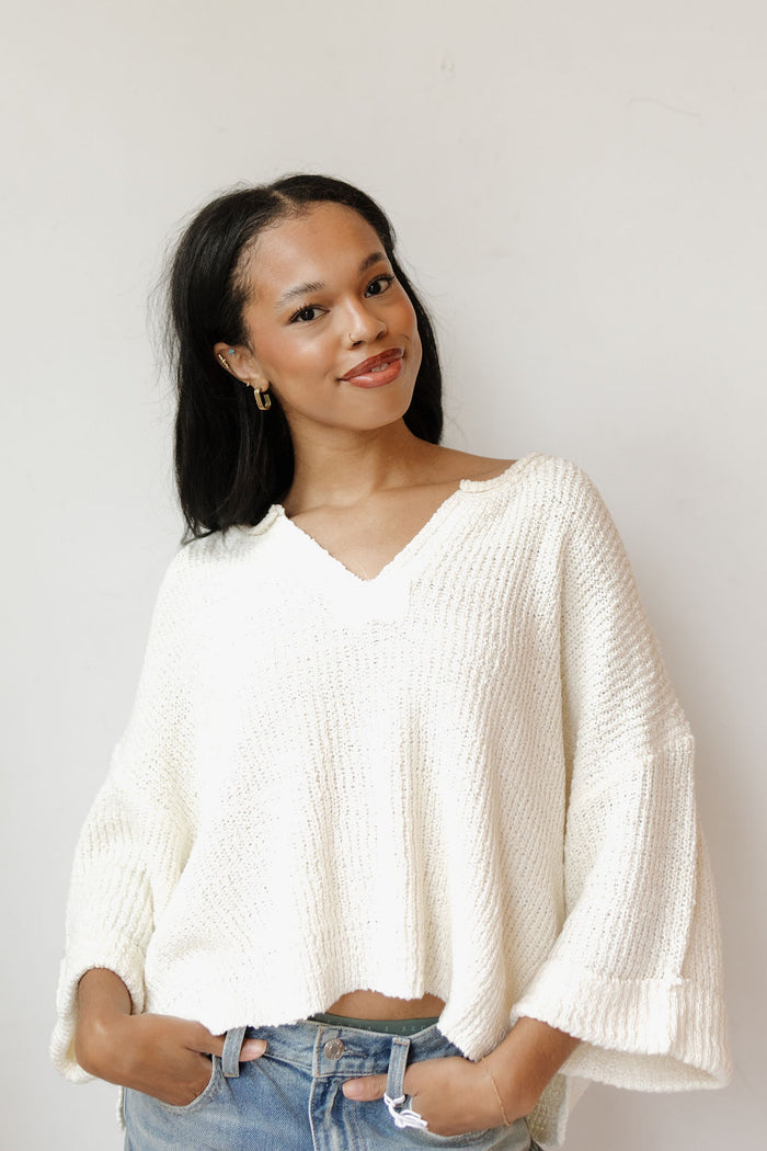 sweet as can be 3/4 sleeve sweater