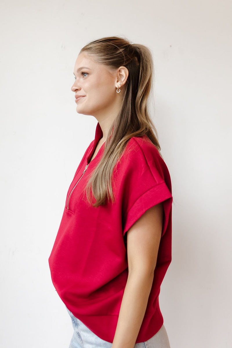 danielle quarterzip top